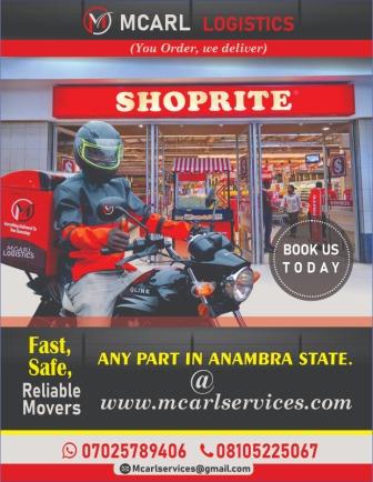 Mcarl Logistics delivery in Anambra State